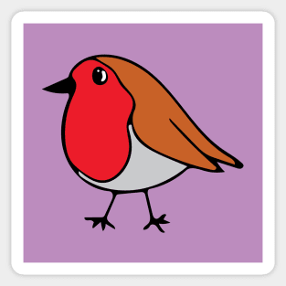 Robin print on lilac Sticker